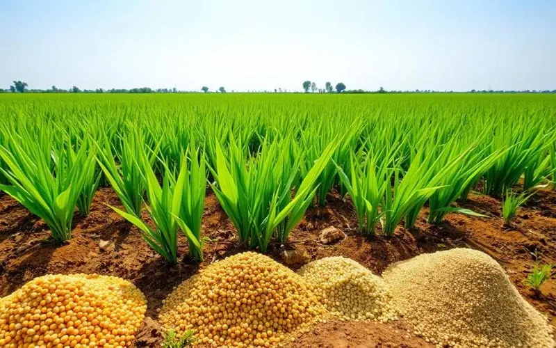 انواع کودهای NPK برای برنج - کود اوره سفید، DAP، سولفات پتاسیم و ریزمغذی‌ها