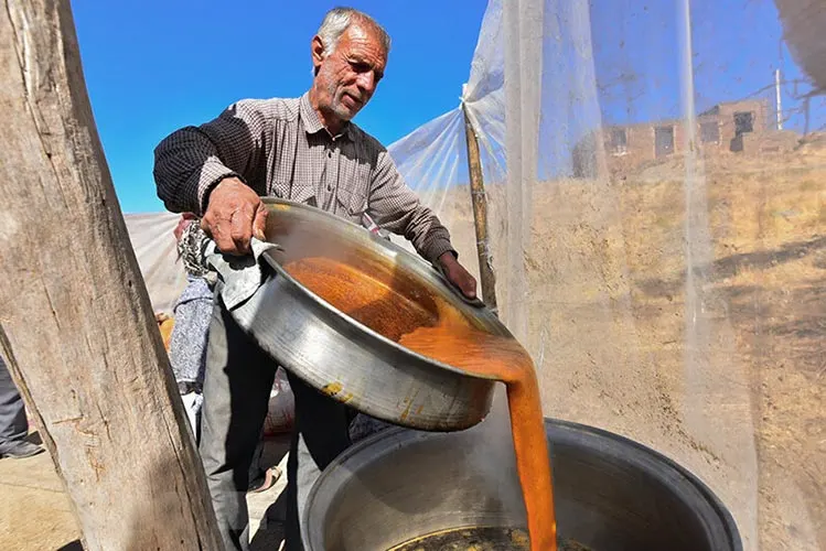 خاک سفید کربنات کلسیم برای شیره انگور - نحوه استفاده در تولید شیره سنتی